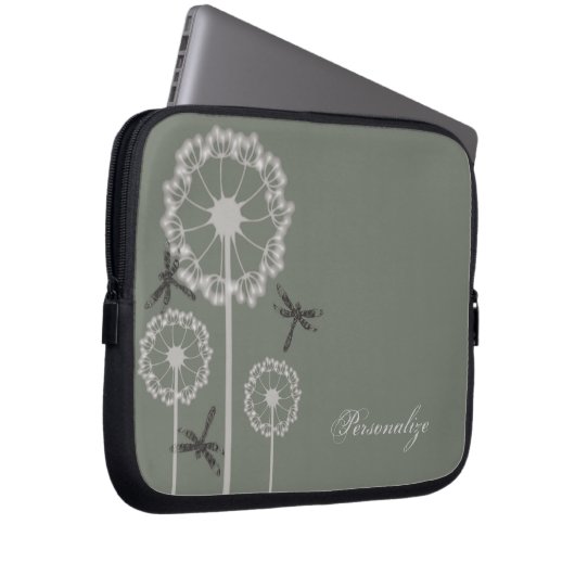 Grüne Libellen Laptopschutzhülle (Vorne Rechts)