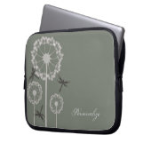 Grüne Libellen Laptopschutzhülle (Vorderseite Links)