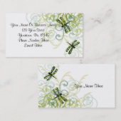 Grüne Libellen-Visitenkarte Visitenkarte (Vorne/Hinten)