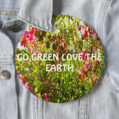 Grüne Liebe auf dem Planeten Blumenbild Button (Beispiel)