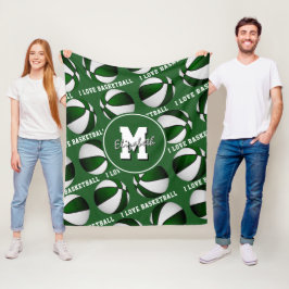 Grüne Liebe Basketball-Mannschaftsfarben Fleece B