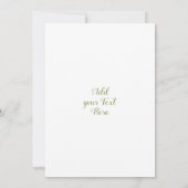 Grüne Liebe Baum des Lebens Modernes, Niedliches Dankeskarte (Rückseite)