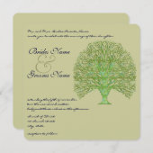 Grüne Liebe Bäume Hochzeit Einladung (Vorne/Hinten)