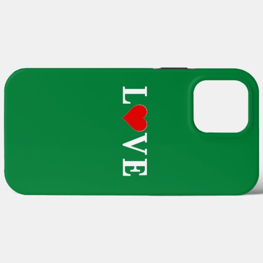 Grüne LIEBE Elegant Classic Case-Mate iPhone Hülle (Rückseite (Horizontal))