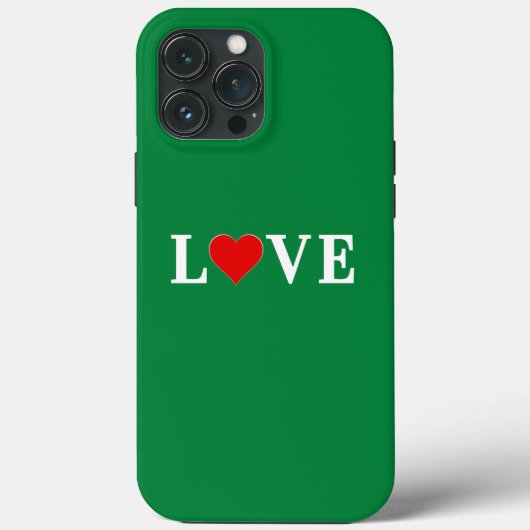 Grüne LIEBE Elegant Classic Case-Mate iPhone Hülle (Rückseite)