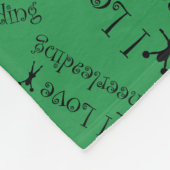 Grüne Liebe Fleecedecke (Ecke)