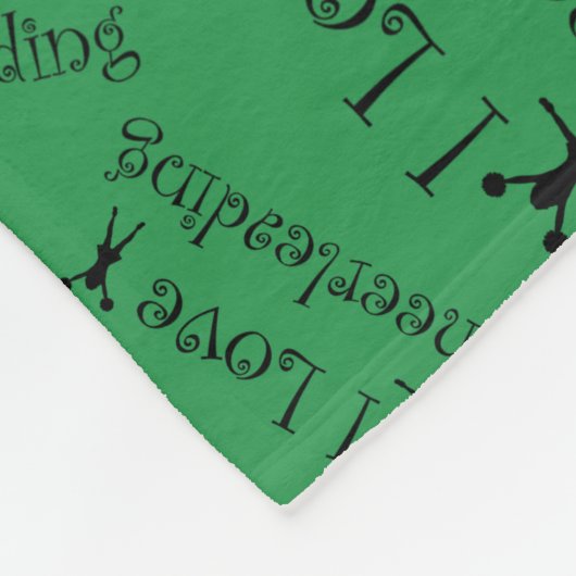 Grüne Liebe Fleecedecke (Ecke)