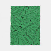 Grüne Liebe Fleecedecke (Vorderseite)