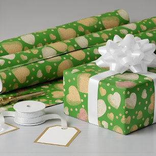 Grüne Liebe Geschenkpapier