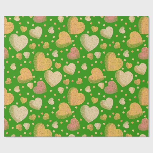 Grüne Liebe Geschenkpapier (Flach)