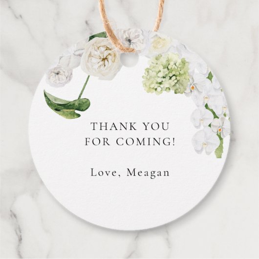 Grüne Liebe im blühenden Brautparty Geschenkanhänger (Rückseite)