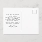 Grüne Liebe ist geduldig, aber wir sind keine Entf Ankündigungspostkarte (Rückseite)