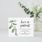 Grüne, Liebe ist geduldig, Hochzeit vertagt Postkarte (Stehend Vorderseite)