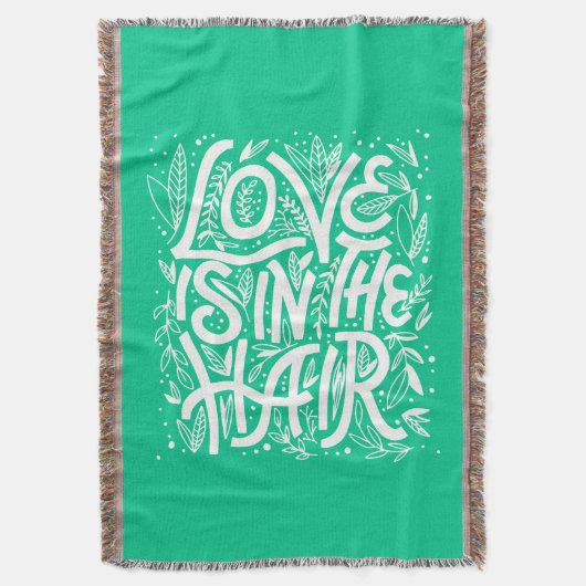 Grüne Liebe ist im Haar Decke (Vorderseite Vertikal)
