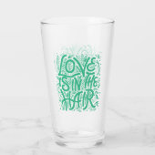 Grüne Liebe ist im Haar Glas (Rückseite)