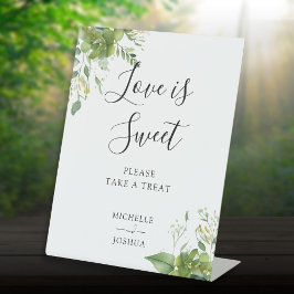 Grüne Liebe ist süße Favoriten Sockelschild