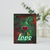 Grüne Liebe Postkarte (Stehend Vorderseite)