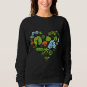 Grüne Liebe Sweatshirt (Vorderseite)
