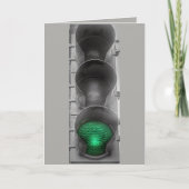 Grüne LIght-Grußkarte Karte (Vorderseite)