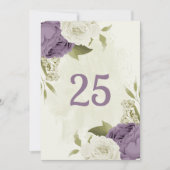 Grüne, lila Blume Tischnummer (Vorderseite)