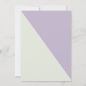 Grüne Lila Blumenwasserfarbe Kinderdusche Einladung (Rückseite)