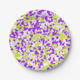 Grüne Lila Farbtöne Pappteller