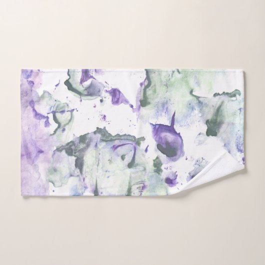 Grüne lila Flecken Handtuch (Handtuch)