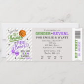 Grüne Lila Freie Throws oder Bugs Gender Reveal Einladung (Vorderseite)