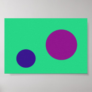 Grüne Lila Marine Poster