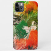 Grüne Lila Orange Rote Pinselstriche Art Muster iPhone Hülle (Rückseite)