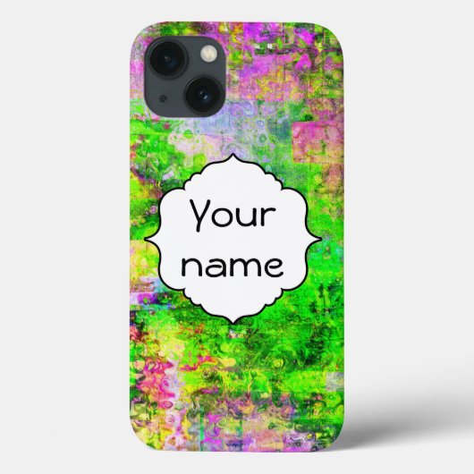 Grüne lila Textur Case-Mate iPhone Hülle (Rückseite)