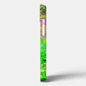 Grüne lila Textur Case-Mate iPhone Hülle (Rückseite / Links)