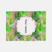 Grüne lila Textur Fleecedecke (Vorderseite (Horizontal))