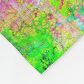 Grüne lila Textur Fleecedecke (Ecke)