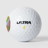 Grüne lila Textur Golfball (Logo)