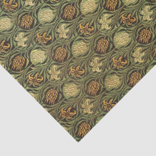 GRÜNE LILILIEN WILLIAM MORRIS-Zwirnpapier Seidenpapier (Ausschnitt)
