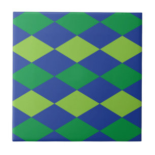 Grüne Limette Grüne Diamant-Schachbrettmuster Fliese