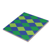 Grüne Limette Grüne Diamant-Schachbrettmuster Fliese (Seite)