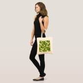 Grüne Limette Zitrus Botanisches Muster Tragetasche (Vorderseite (Model))