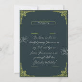 Grüne Limone Elegante Einladung zur Hochzeit (Rückseite)