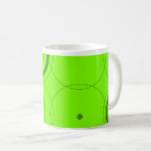 Grüne, Limone Retro-Tasse Abstrakte Kunst Kaffeetasse (VorderseiteRechts)