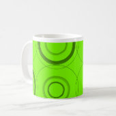 Grüne, Limone Retro-Tasse Abstrakte Kunst Kaffeetasse (Vorderseite Links)