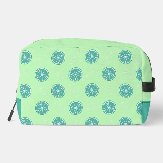 Grüne Limone Toilettenbeutel Waschbeutel (Rückseite)