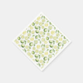 Grüne Limonen Blätter Obst Serviette (Ecke)