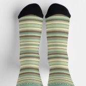 Grüne Lines in heller Farbe Strickter Individuelle Socken (Oben)