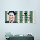Grüne Linie Benutzerdefiniertes Foto Abschluss Gra Banner (Messeveranstaltung)