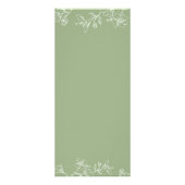 Grüne Linie Blüten Hochzeitskarte Werbekarte (Hinten)