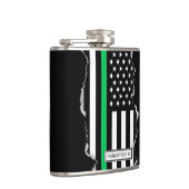 Grüne Linie| US Flag Torout Look Flachmann (Rechts)