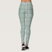 Grüne Linien aufgeteilt Leggings (Rückseite)