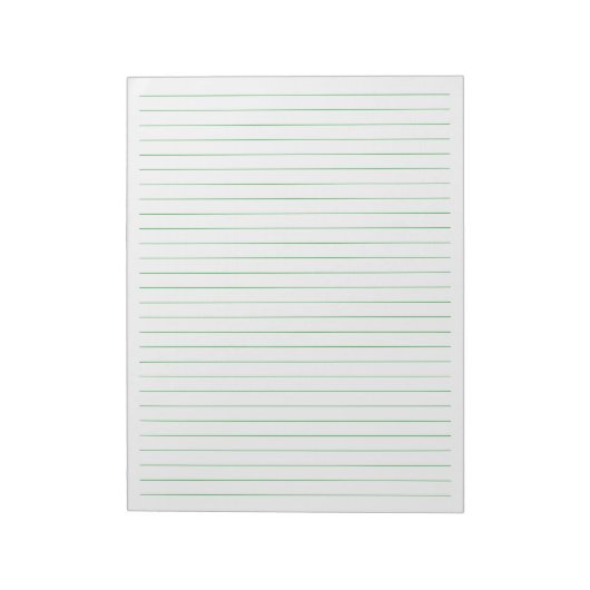 Grüne Linien - Breitband-Rollenpapier Pad 8.5 "x11 Notizblock (Rotiert)